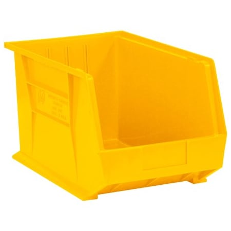 Bsc Preferred 18 x 11 x 10'' Yellow Plastic Stack & Hang Bin Boxes, 4PK BUY00014000